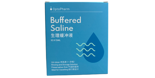 OptoPharm Buffered Saline Preservative Free Travel Size - 10x 15ml